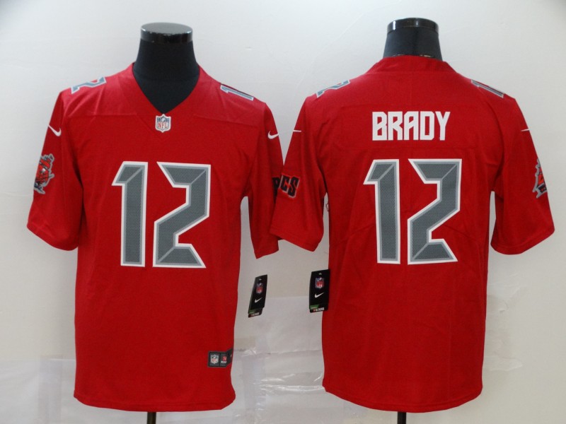 Men's Tampa Bay Buccaneers Tom Brady #12 Red Jersey